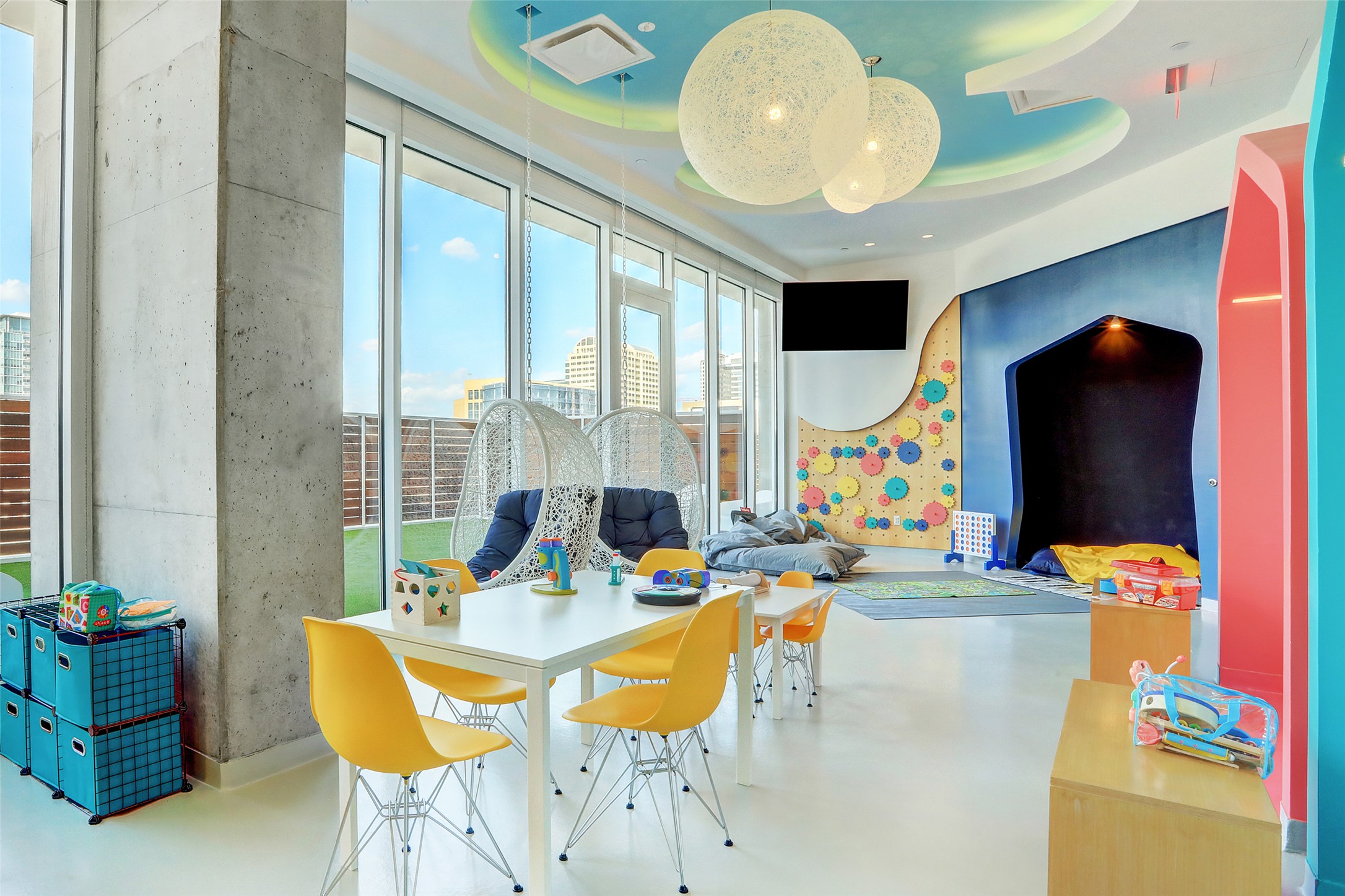 301 West Avenue, Unit 5002 Austin, TX 78701 - Photo 29 of 39 a living room with furniture and a flat screen tv