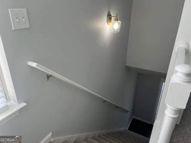 a view of an entryway with a window