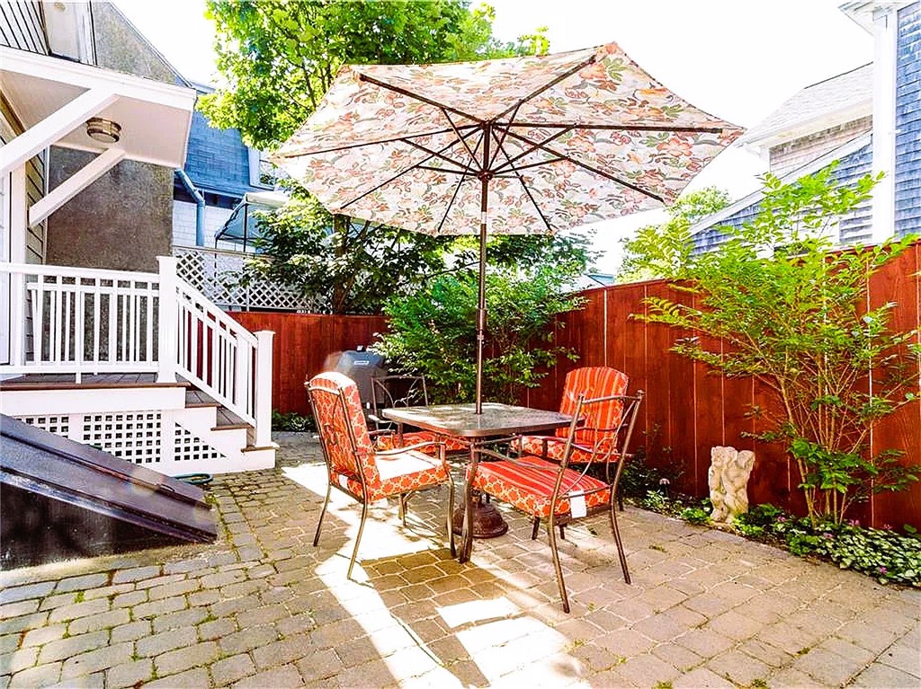 6 Pope Street Newport, RI 02840 - Photo 7 of 18 Private patio a stone's throw from Thames Stereet (please don't throw stones toward Thames St.)