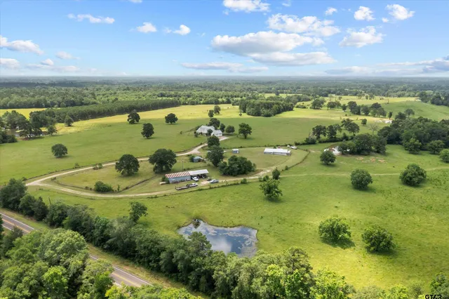 a view of a lake with a city