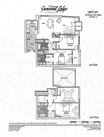 $1,295,000 | 1215 Kirkwood Meadows Drive, Unit 201, Kirkwood, CA 95646