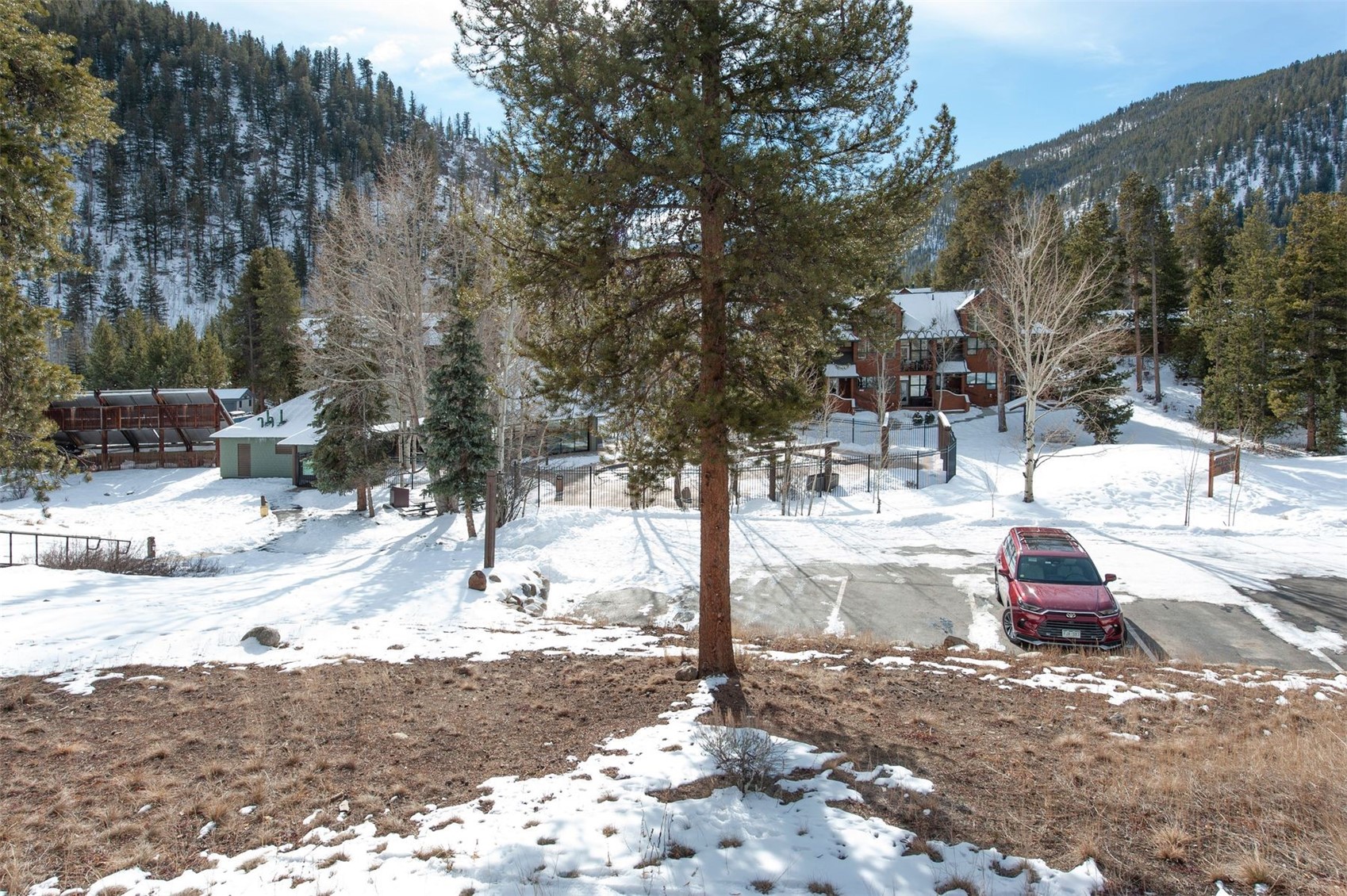 352 Wild Irishman Road, Unit 1907 Keystone, CO 80435 - Photo 39 of 43 a view of a yard with snow on the road