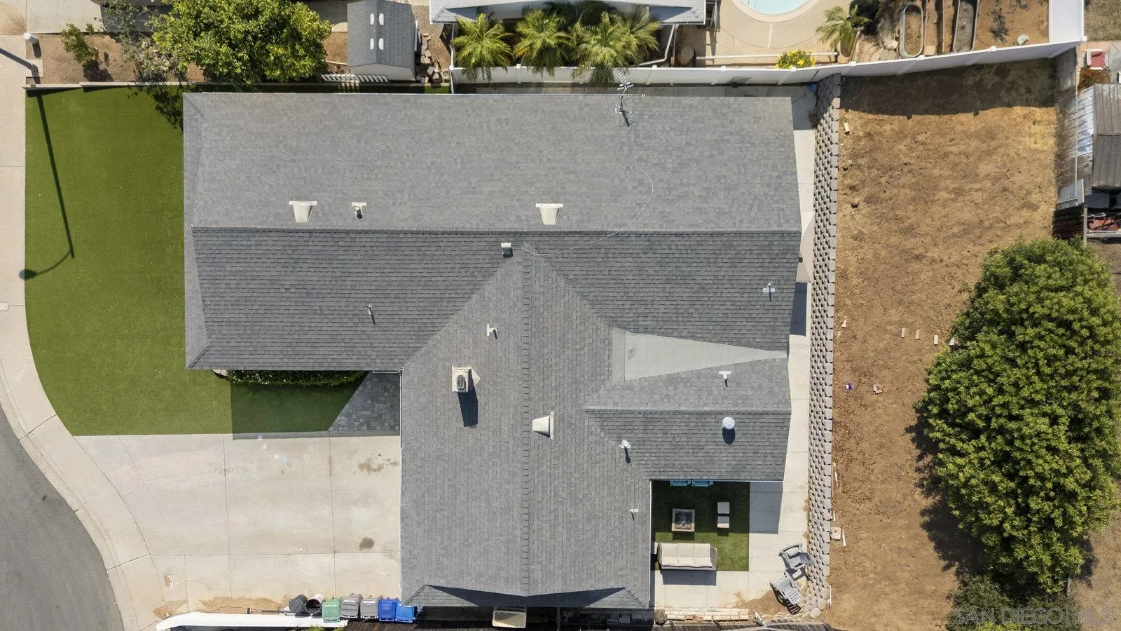 10442 Nate Way Santee, CA 92071 - Photo 26 of 31 an aerial view of a house with a yard and large tree