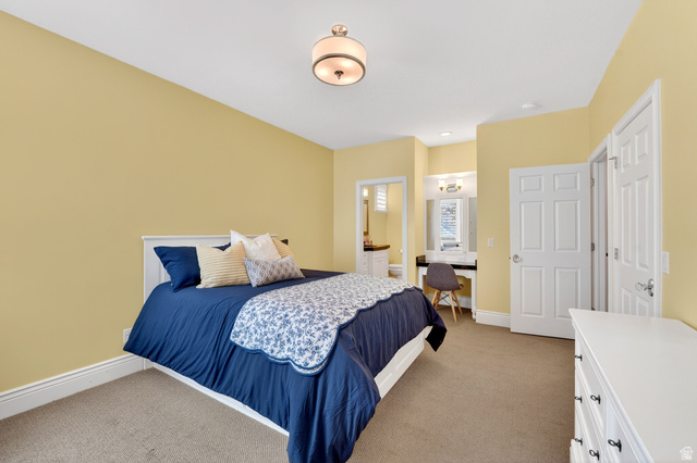 714 Draper Heights Way Draper, UT 84020 - Photo 45 of 88 Bedroom featuring light colored carpet and ensuite bath