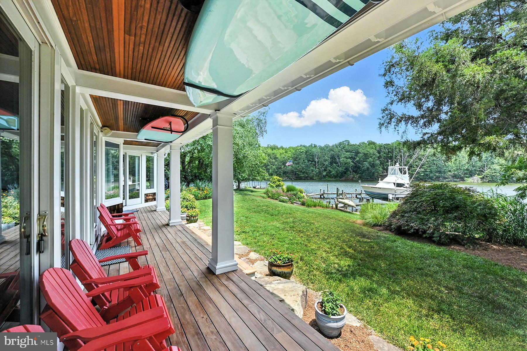 3307 Harness Creek Road Annapolis, MD 21403 - Photo 15 of 44 View across the ipe porch to the water