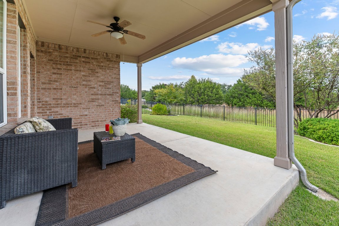 608 Kite Ridge Street Georgetown, TX 78633 - Photo 3 of 39 a view of a patio with a yard