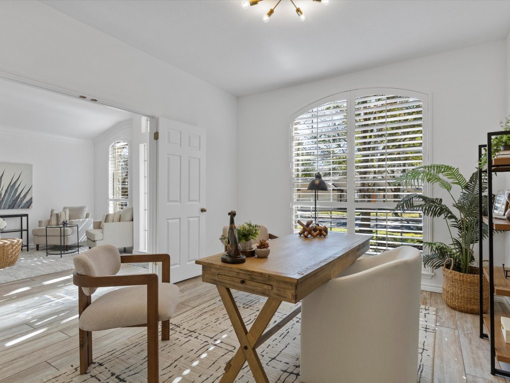 9322 Lightwood Loop Austin, TX 78748 - Photo 26 of 40 Double doors off the entryway open into a flex use home office or 4th bedroom.