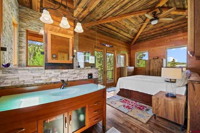 a outdoor space with lots of counter top space