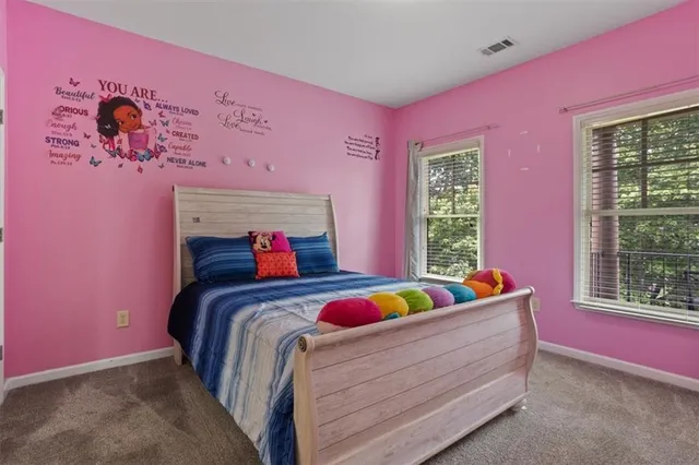 a view of a park with a slide