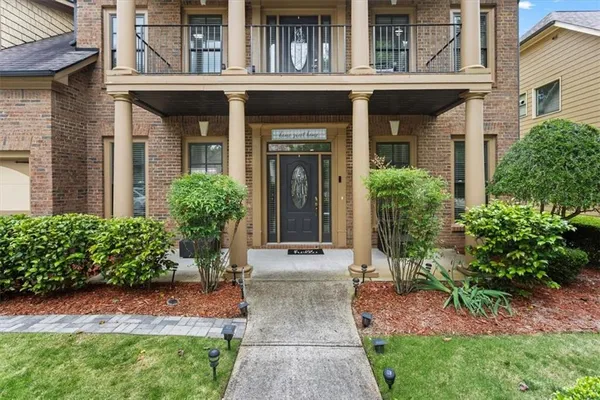 a front view of a house with entryway