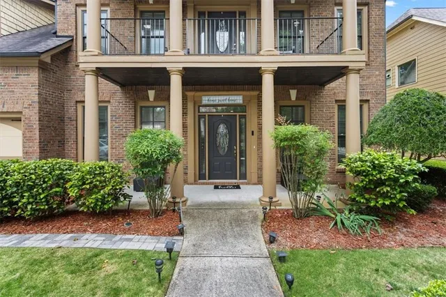 a front view of a house with entryway
