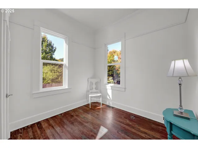 a view interior of a house hardwood floor and hallway