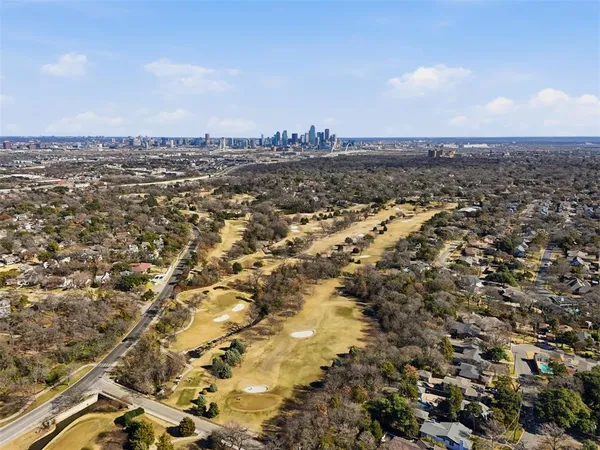 an aerial view of a city