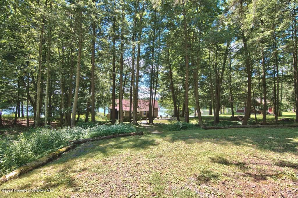 292 Loomis Lk Road Hop Bottom, PA 18824 - Photo 72 of 76 a backyard of a house with lots of green space and fountain