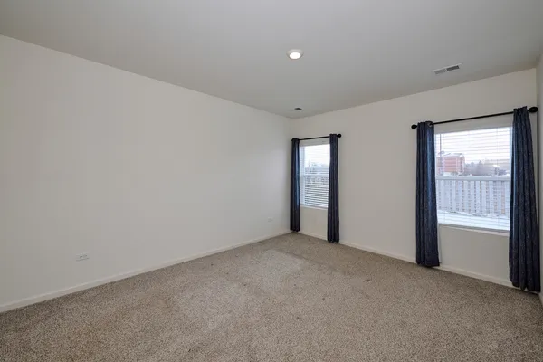 a view of small space with wooden floor