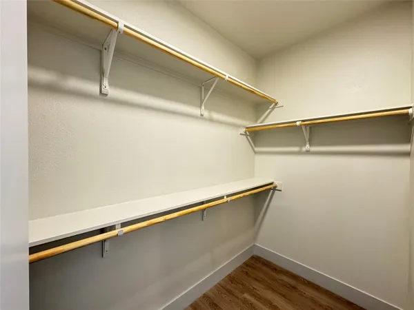 a close view of closet
