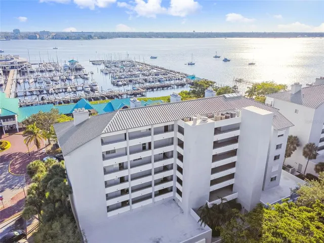 a front view of a building with outdoor space