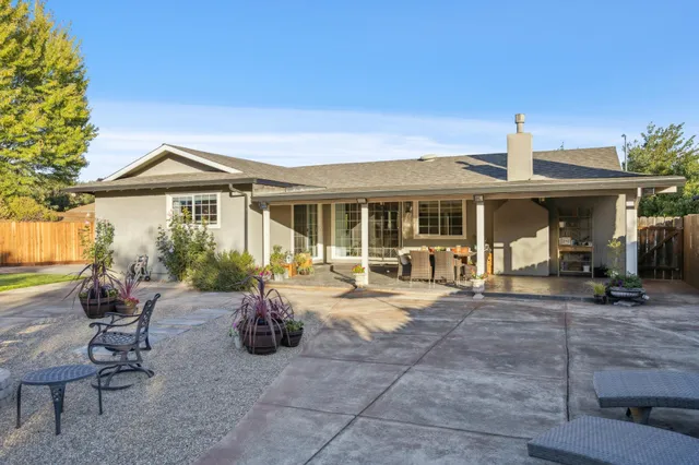 a backyard of a house