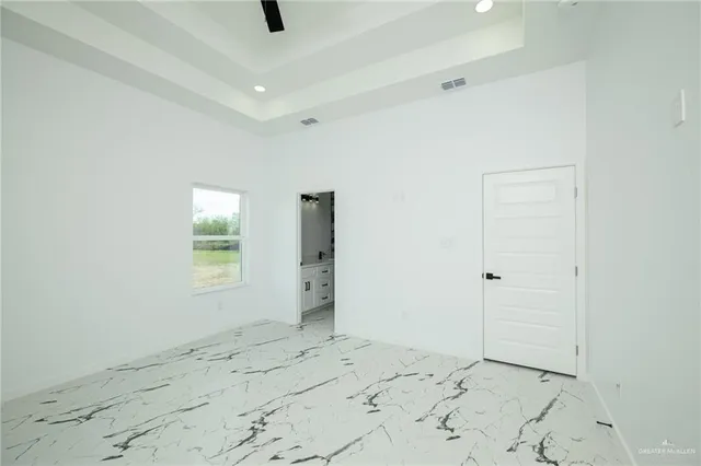 an empty room with a window