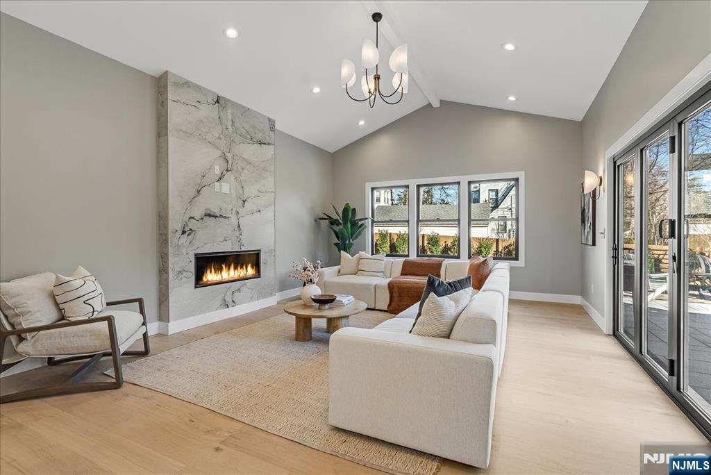 36 James Street Montclair, NJ 07042 - Photo 14 of 48 a living room with furniture and a fireplace
