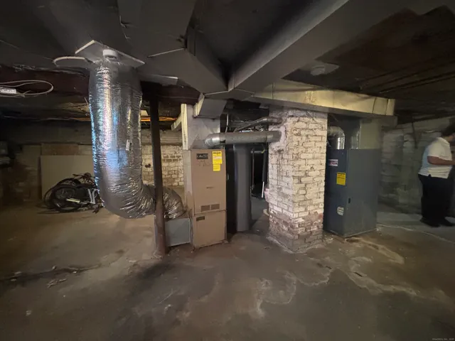 a view of a garage with furniture