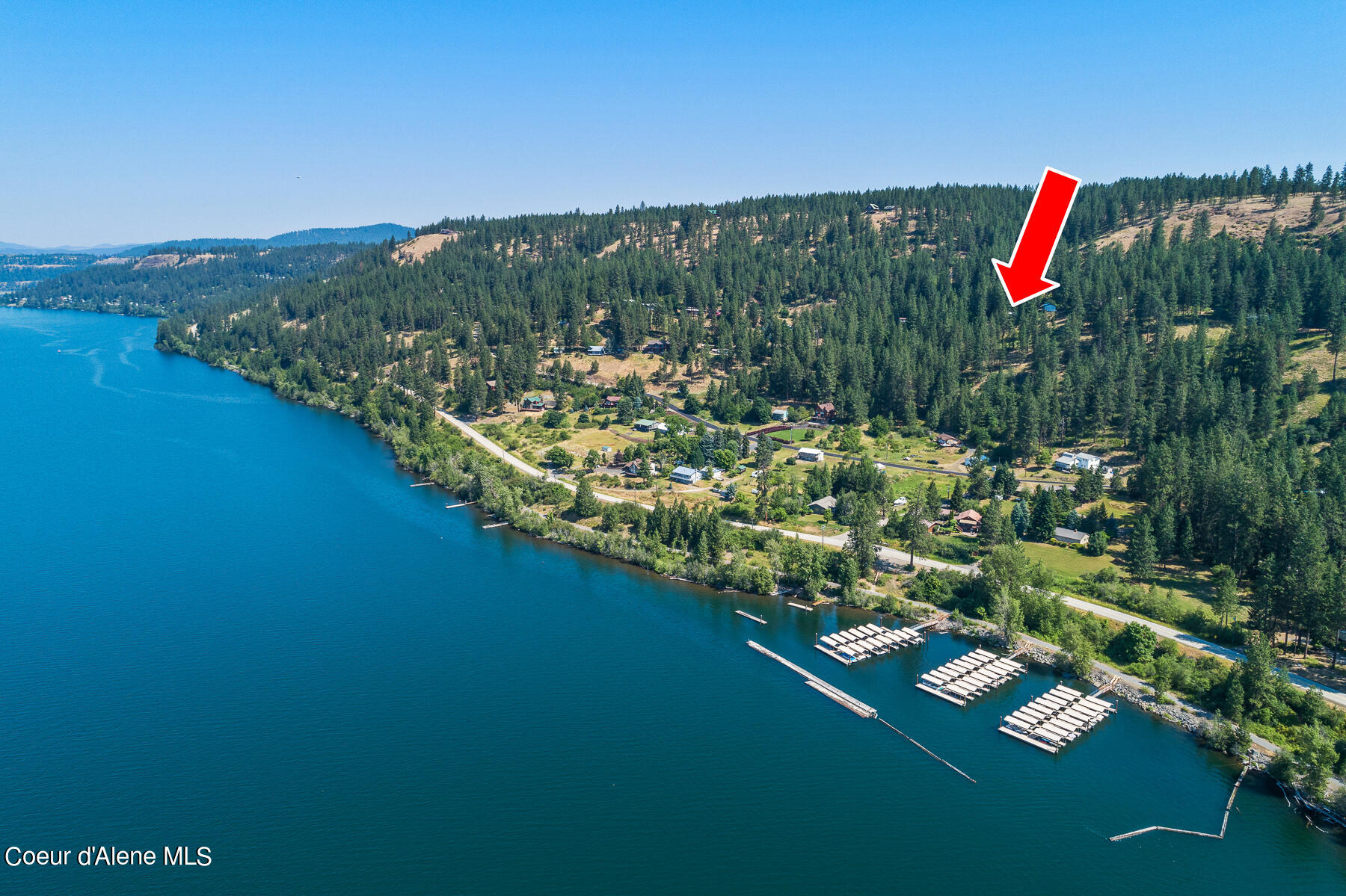 2396 East Crows Nest Road Harrison, ID 83833 - Photo 18 of 18 Aerial_2396ECrowsNestRd-3_Arrow