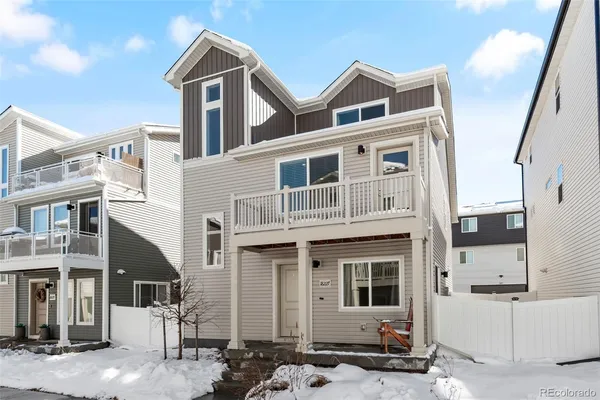a front view of a house with balcony