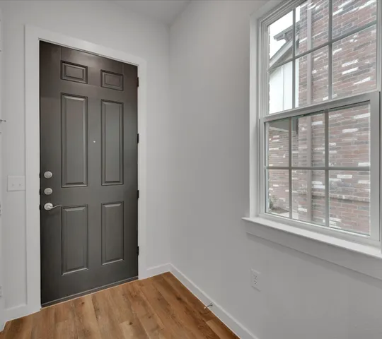 a view of empty room with a window
