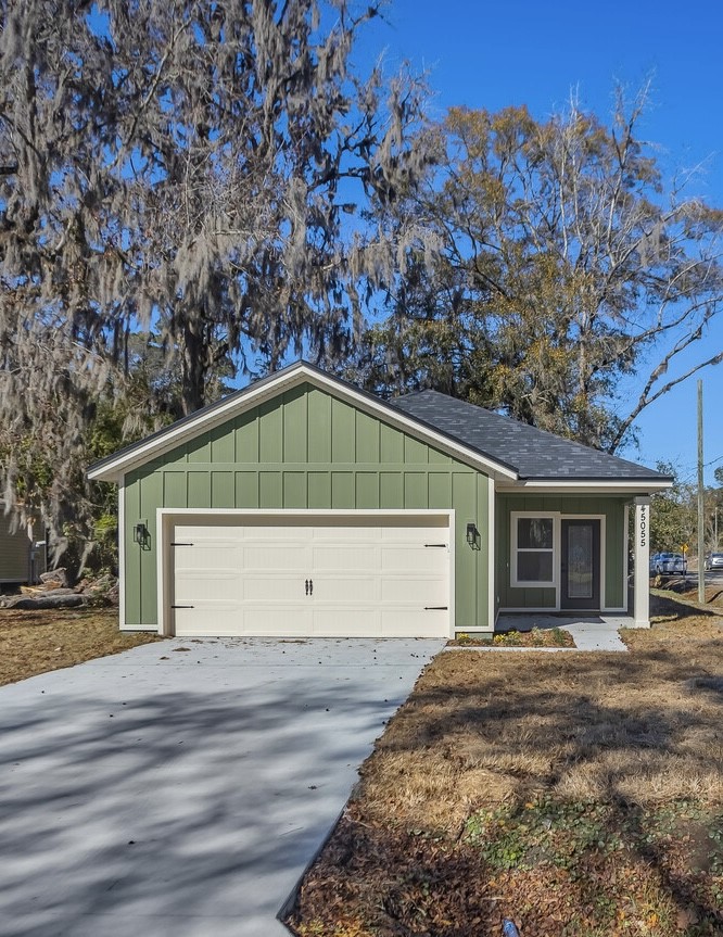 a view of backyard of house
