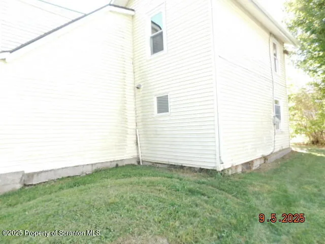 a view of a backyard with potted plants