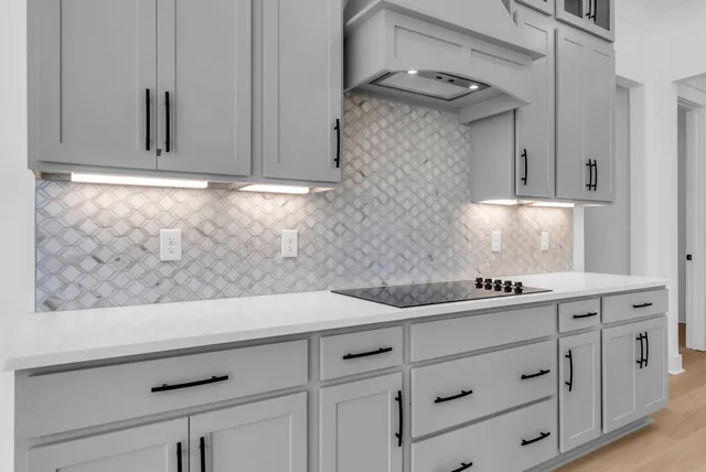 a bathroom with a shower and a toilet