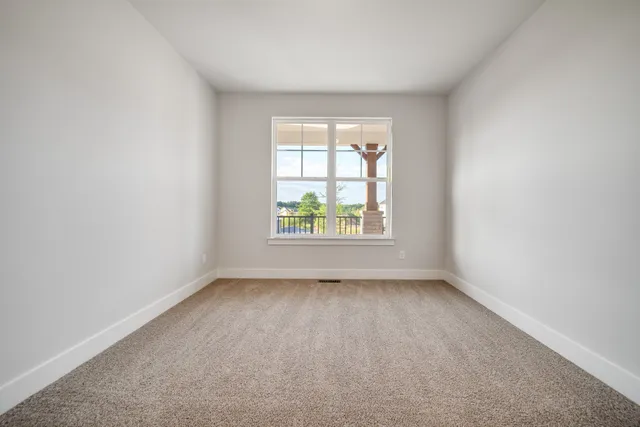 an empty room with a window