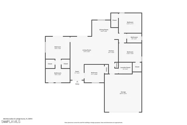 $2,400 | 456 Mercedes Court, Lehigh Acres, FL 33972