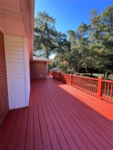 a view of deck with wooden floor and outdoor space