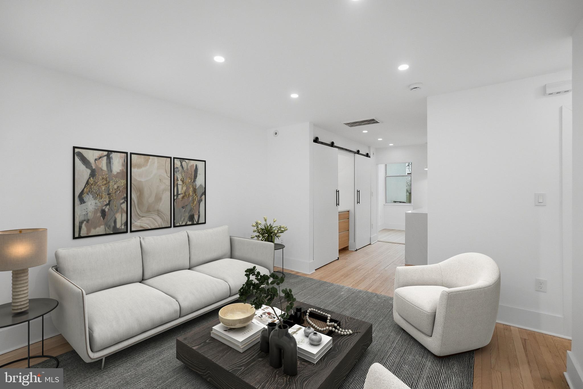 2028 Tunlaw Road Northwest Washington, DC 20007 - Photo 3 of 23 Living Room *Virtually Staged*