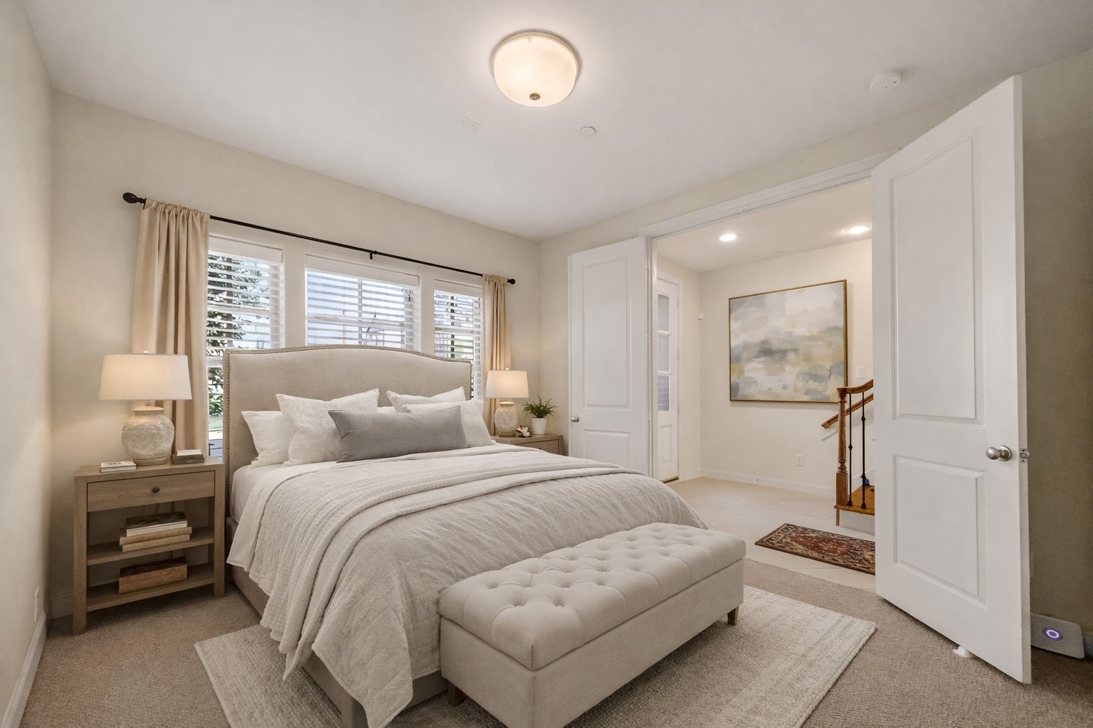 705 Delano Street Houston, TX 77003 - Photo 12 of 47 a bedroom with a bed and a night stand