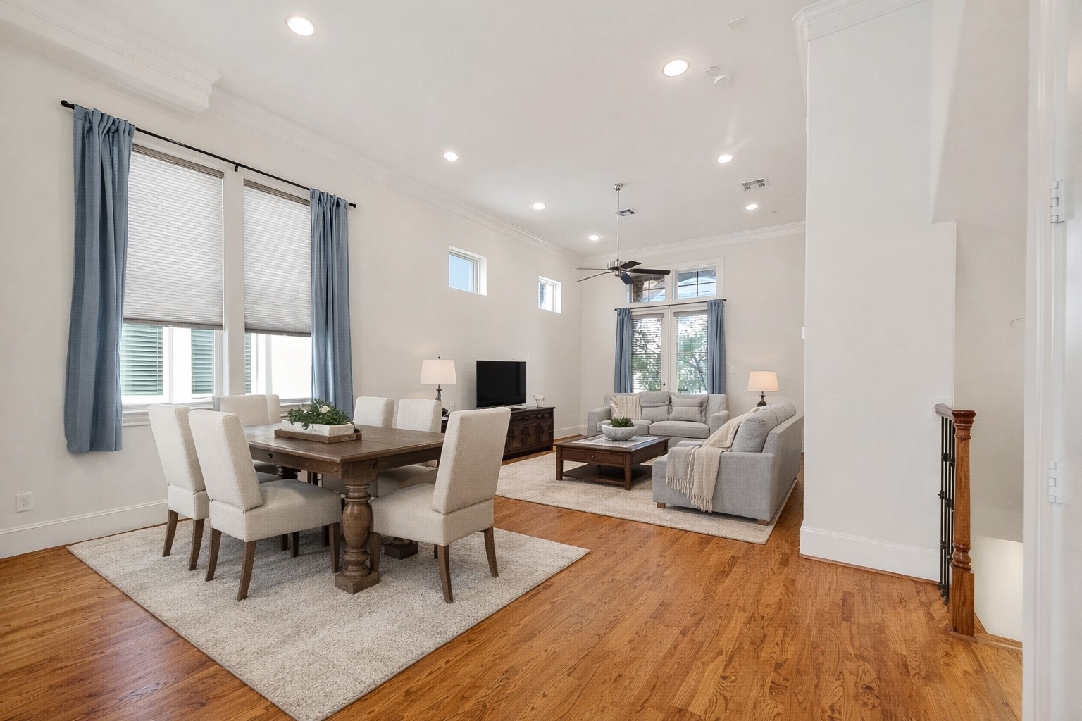 705 Delano Street Houston, TX 77003 - Photo 22 of 47 a view of a dining room with furniture window and wooden floor