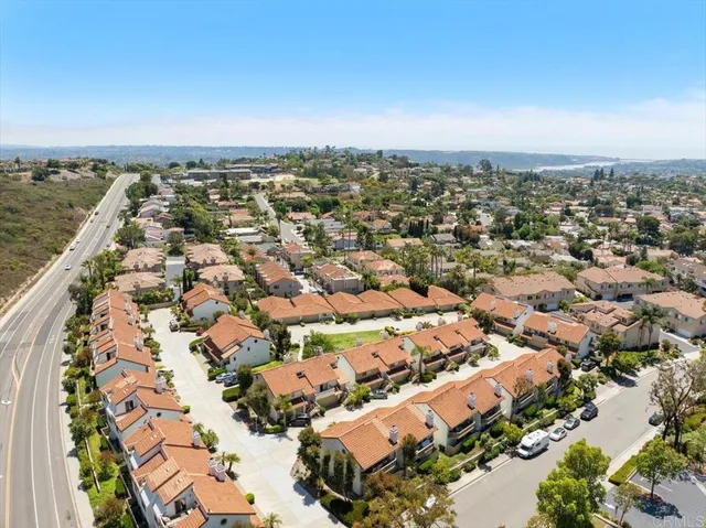 an aerial view of multiple house