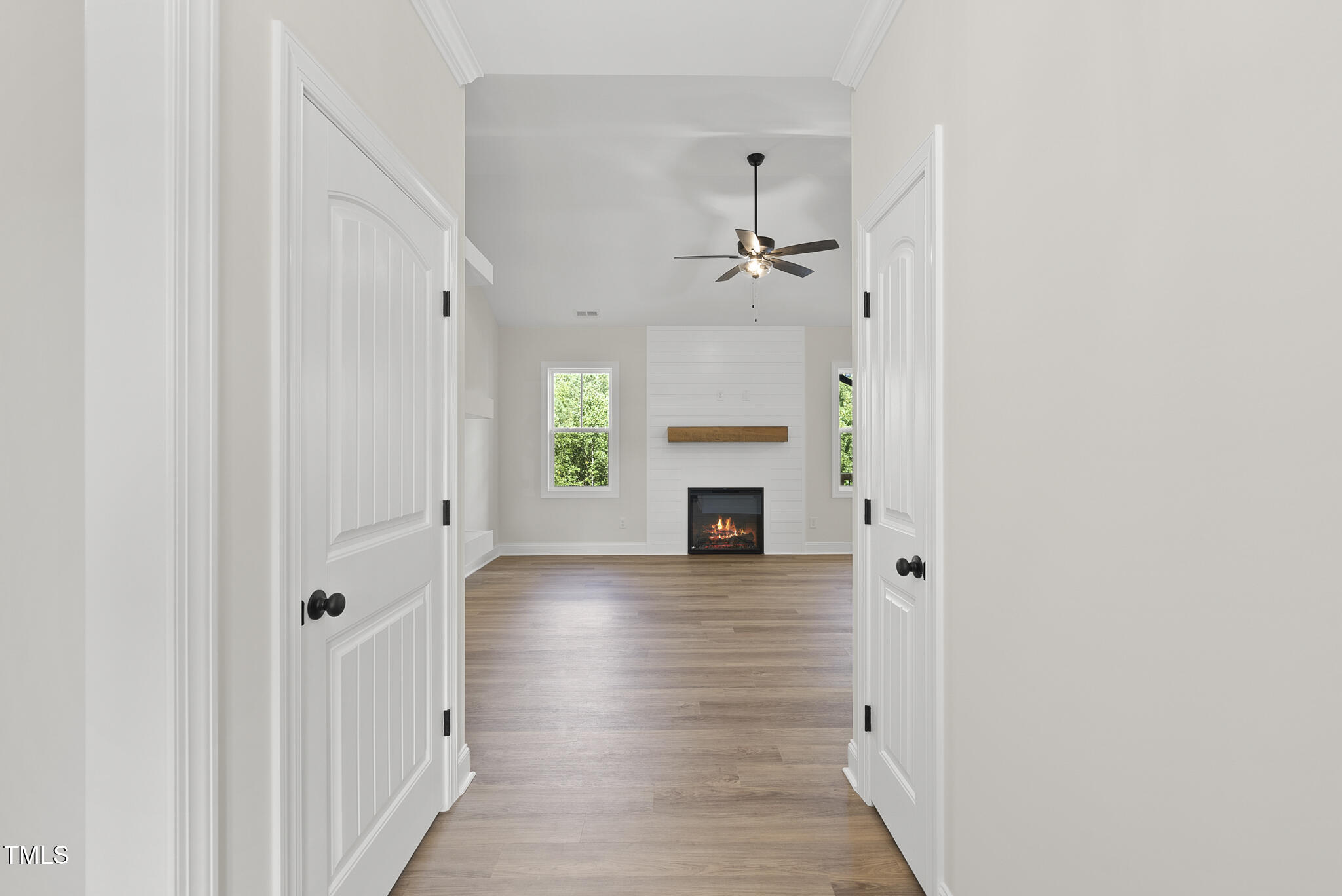 30 Morning Dew Way Spring Hope, NC 27882 - Photo 2 of 23 a view of a livingroom with wooden floor