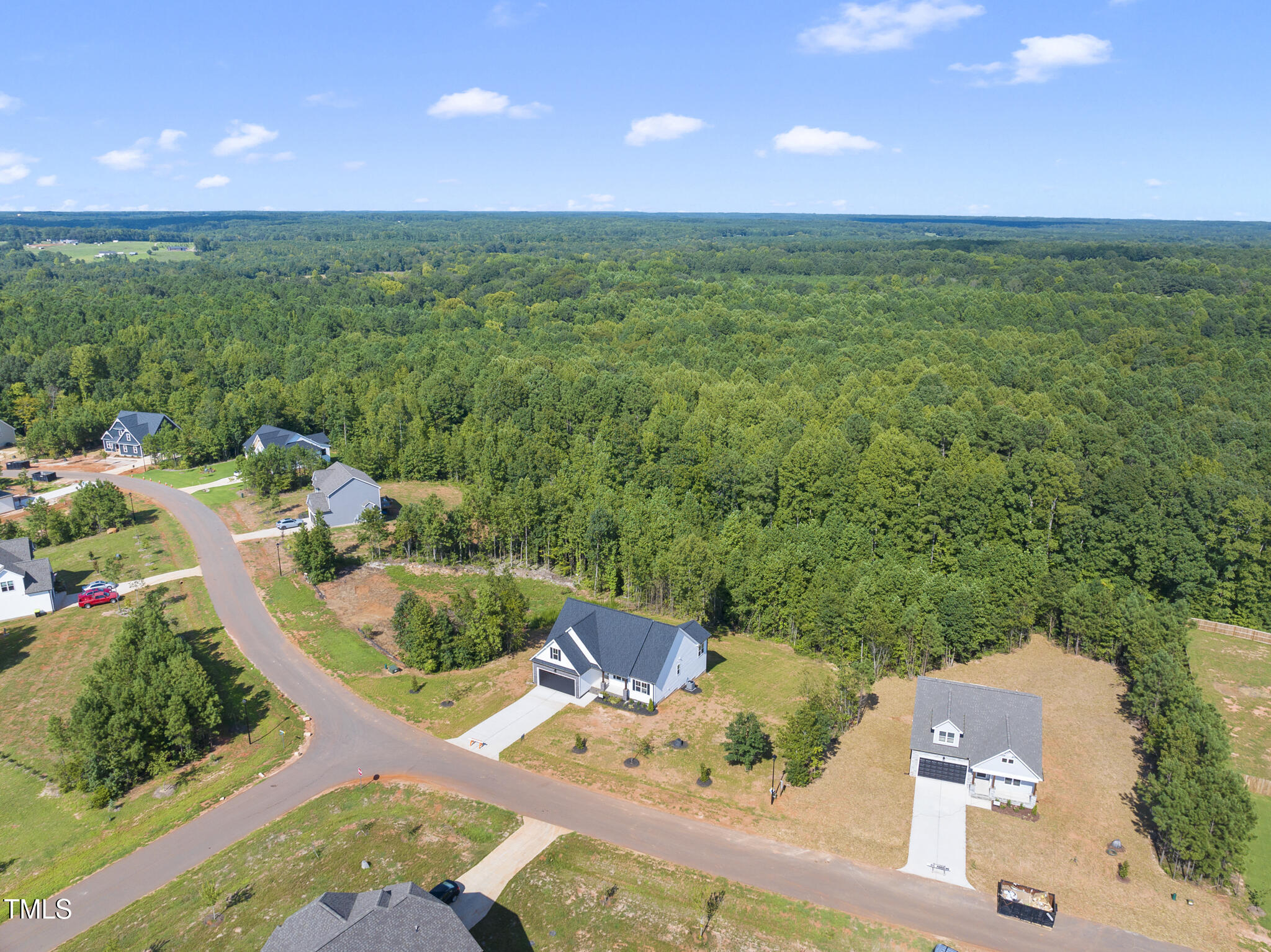 30 Morning Dew Way Spring Hope, NC 27882 - Photo 23 of 23 an aerial view of a house with swimming pool and garden view