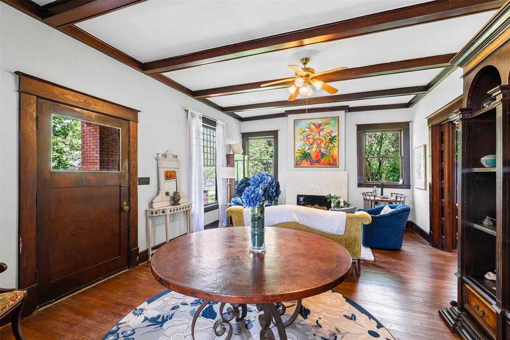 4606 East Side Avenue Dallas, TX 75226 - Photo 6 of 38 a view of a dining room with furniture window and wooden floor