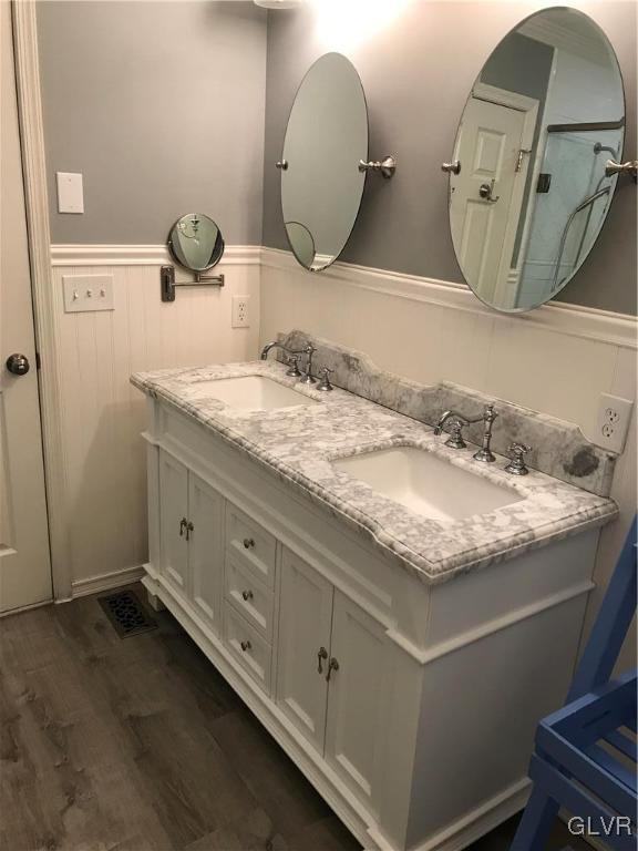 10 Frys Run Road Easton, PA 18042 - Photo 24 of 44 a bathroom with a granite countertop sink and mirror