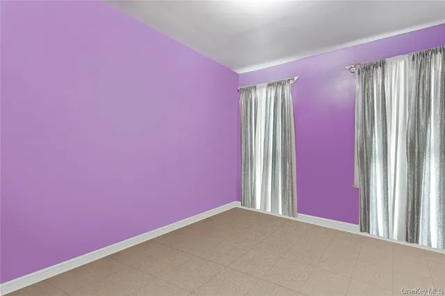 a empty room with a window