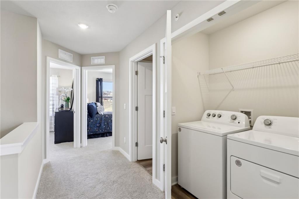 136 River Ridge Drive Coraopolis, PA 15108 - Photo 23 of 28 a view of storage and utility room with washer and dryer