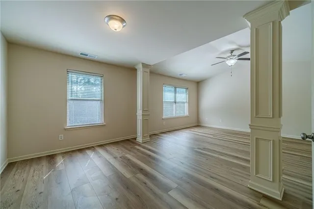 wooden floor in an empty room