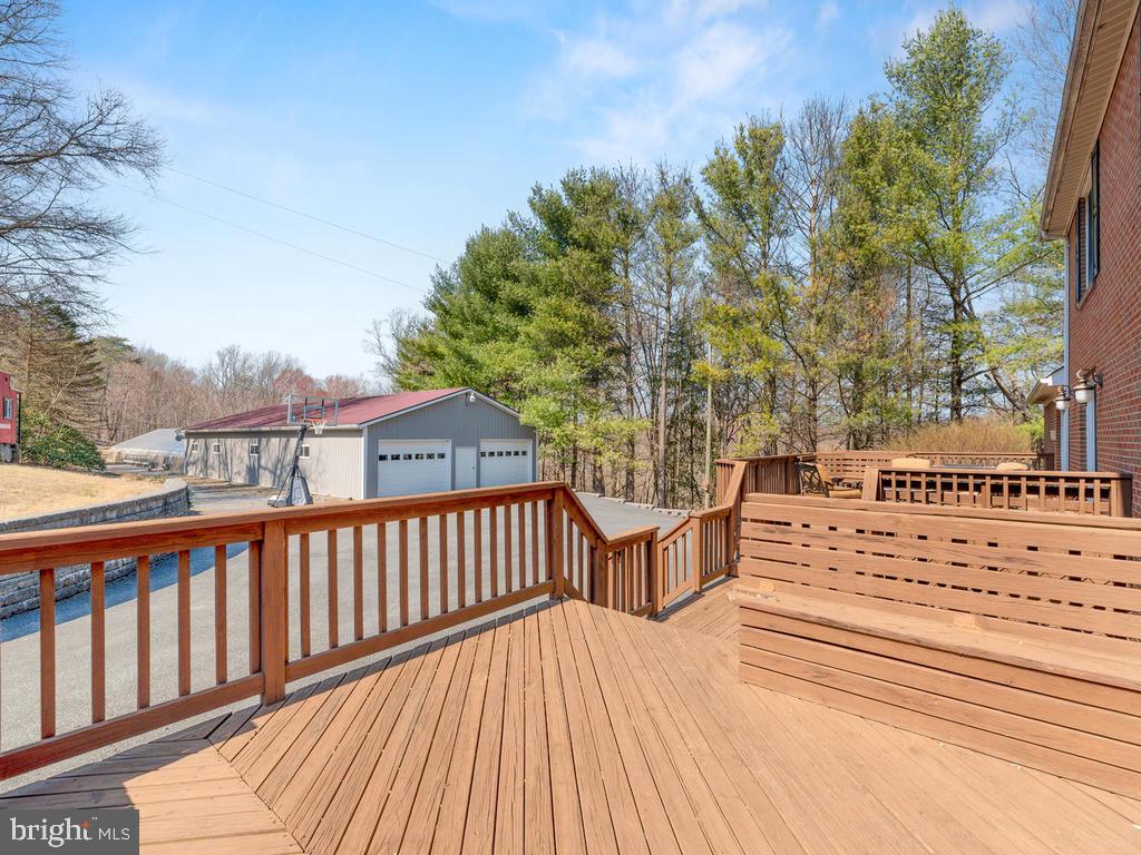 9405 Slate Quarry Road Dickerson, MD 20842 - Photo 66 of 71 Deck with view of detached garage