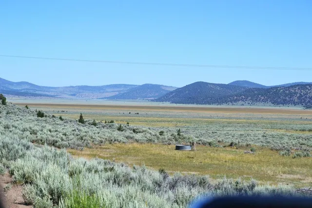 a view of an outdoor space and mountain view