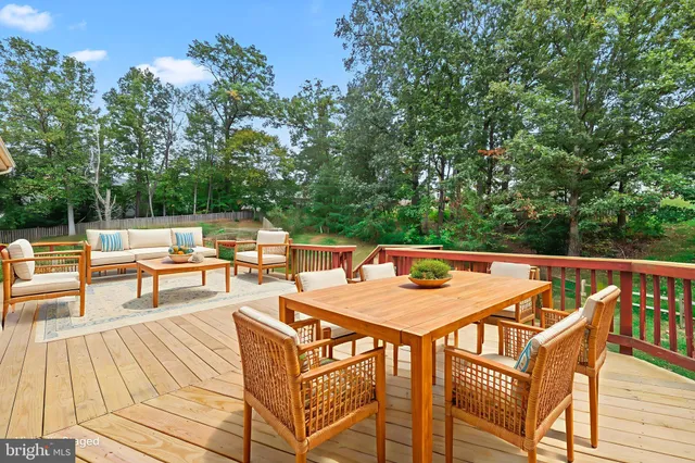 a view of deck with wooden floor and fence