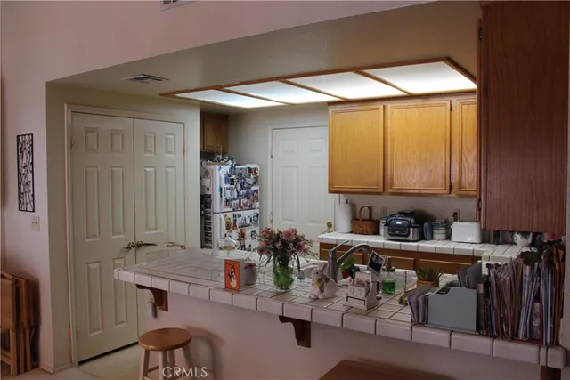 a room with table and chairs