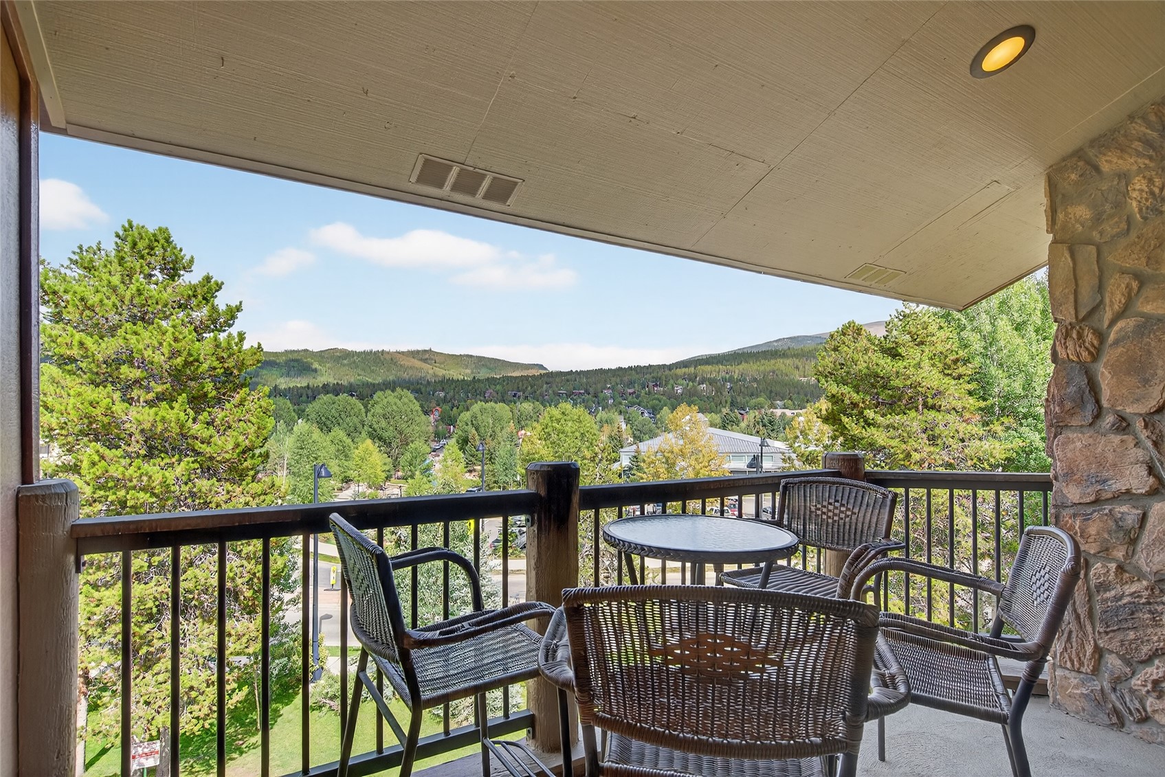 325 Four Oclock Road, Unit A301 Breckenridge, CO 80424 - Photo 4 of 41 Balcony with a view of town
